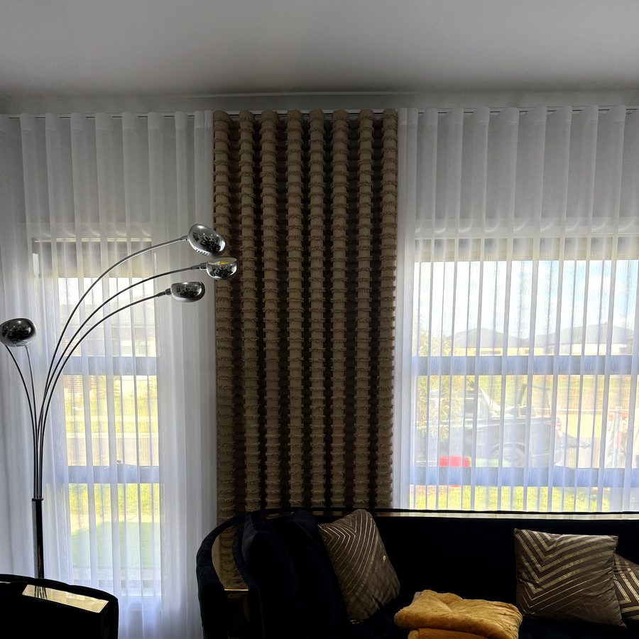 Sheer & Blockout Layer — Modern Living Room