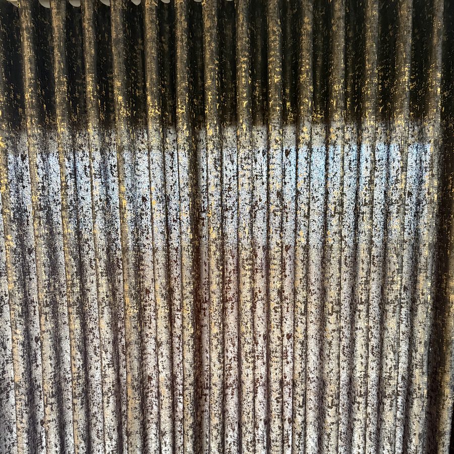 Turkish Fabric Detail — Black & Gold Weave