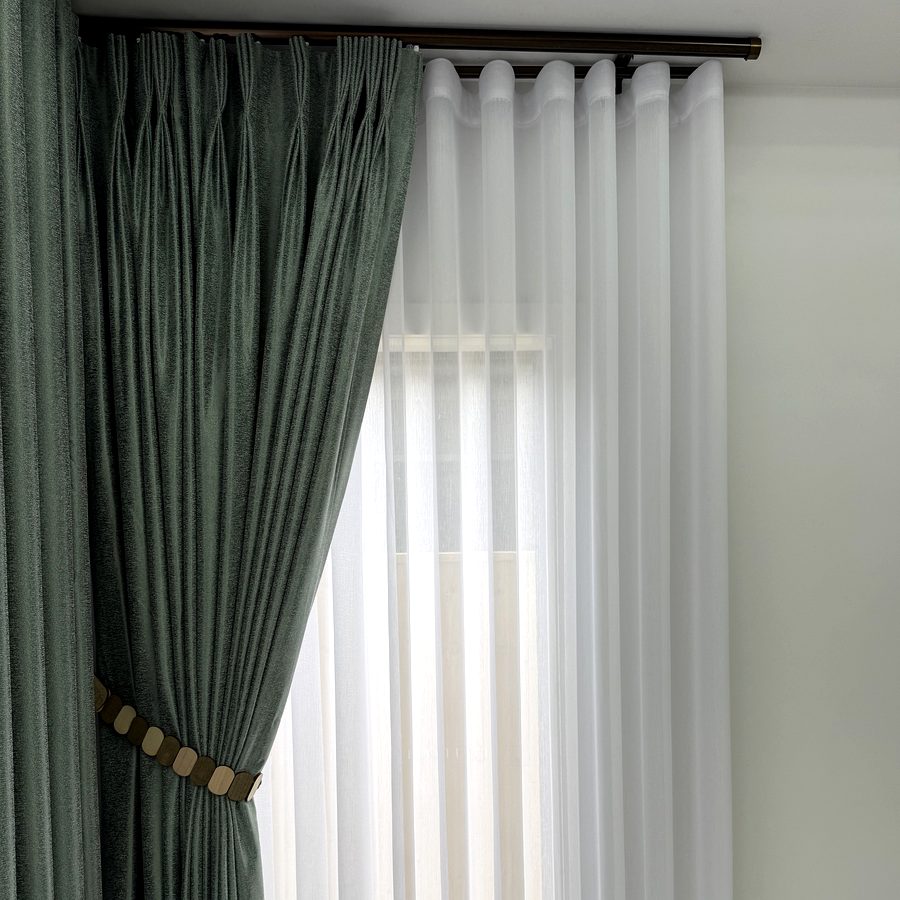 Layered Curtains — Modern Home